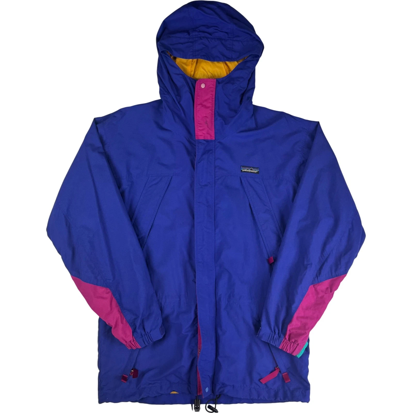 Patagonia Storm Jacket Mens Medium Blue Pink Outdoor Waterproof Mountain Rare