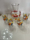 Vintage Anchor Hocking Juice Pitcher And Glasses