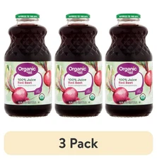 (3 pack) Great Value Organic 100% Beet Juice, 32 fl oz