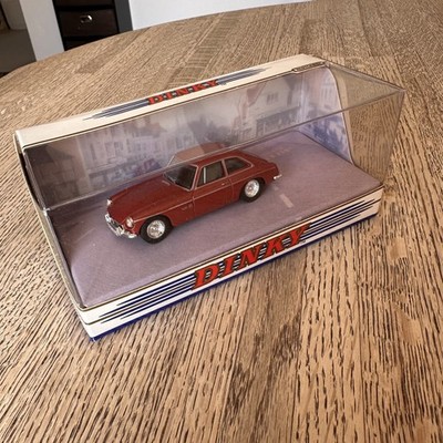 NOS Dinky 1/43 Scale Diecast Model DY-19 MGBGT V8 RED Dark Red