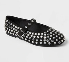 Kids' Toree Rhinestone Ballet Flats Black - art class - CHOOSE SIZE