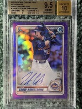 2020 Bowman Chrome Draft - Pete Crow-Armstrong #CDA-PC Purple Refractor Auto