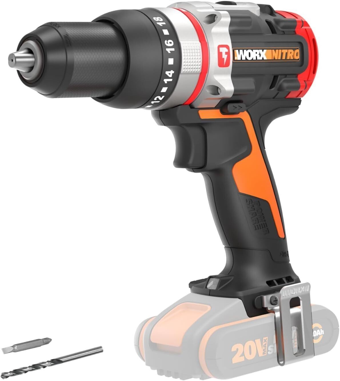 WORX Nitro WX354.9 Akku-Schlagbohrhammer 20V Brushless ohne Akku