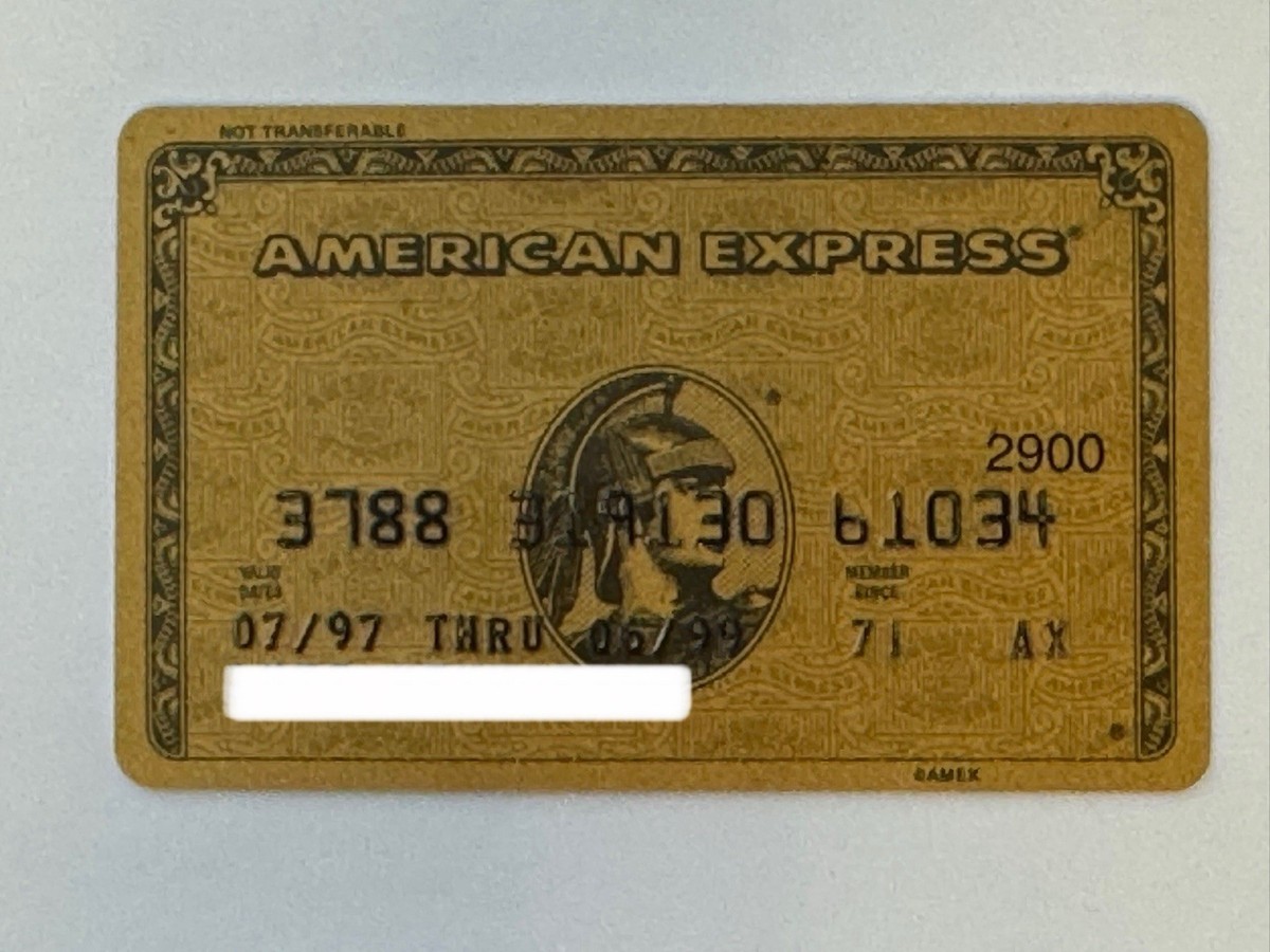 American Express Credit Card USA Expired in 1999 Black Numbers