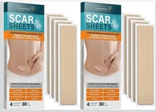 Scar Sheets Premium Medical Grade Silicone Effective Scar Treatment 2 Packs Of 4