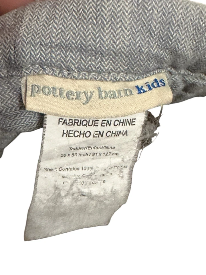 Pottery Barn Kids Quilt Baby Crib Blanket 36x50 Organic Cotton Little Lion - Image 2 of 4