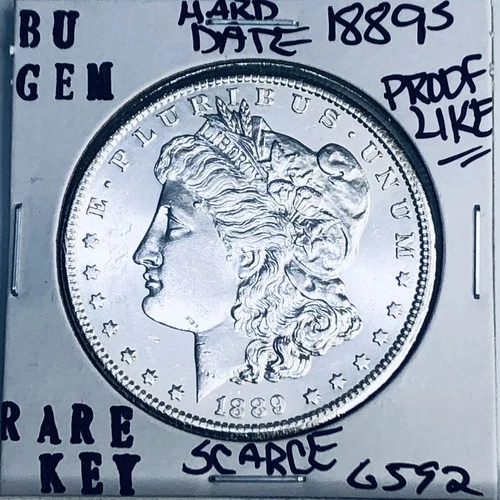 1889 S BU GEM MORGAN SILVER DOLLAR UNC MS+++ U.S. MINT RARE KEY COIN 6592