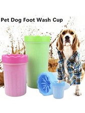 Dog Cat Dirty Paw Cleaner Cup Pet Puppy Kitten Feet Washer Brush Tool 1Pcs UK ..