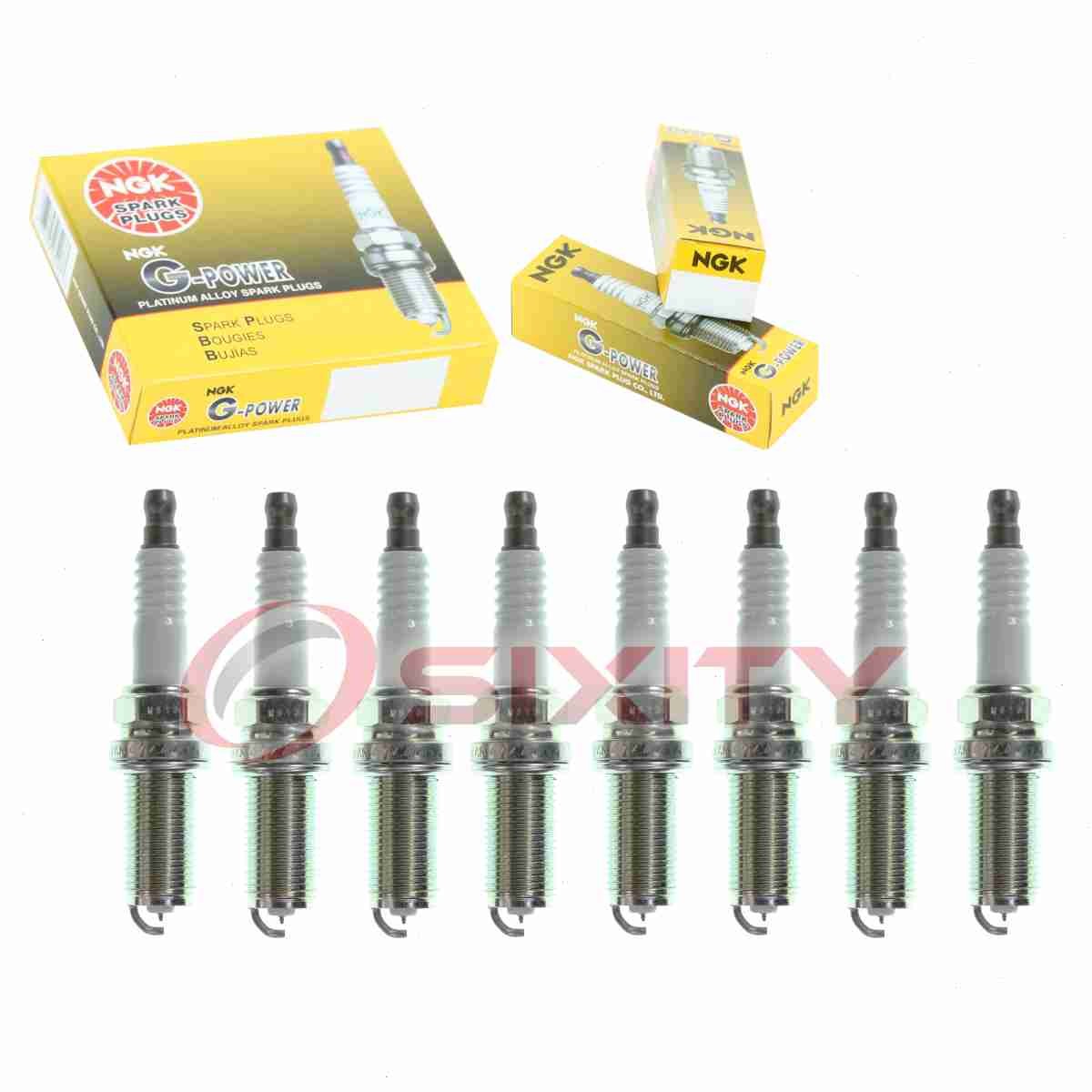8 pc NGK G-Power Intake Side Spark Plugs for 2008-2010 Dodge Dakota 4.7L V8 lr