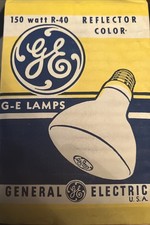 GE Yellow 150 Watt R40 Bulb For Atmosphere Lighting Indoor Outdoor