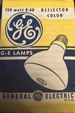 GE Yellow 150 Watt R40 Bulb For Atmosphere Lighting Indoor Outdoor