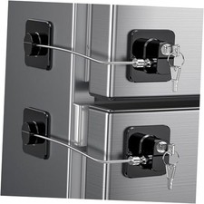 2 Pack Refrigerator Door Lock, Child Proof Fridge Door Lock 2 pcs Black Lock