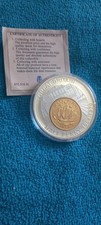 2007 Pre Decimalisation Gold Plated Inlay Halfpenny Medallion . COA