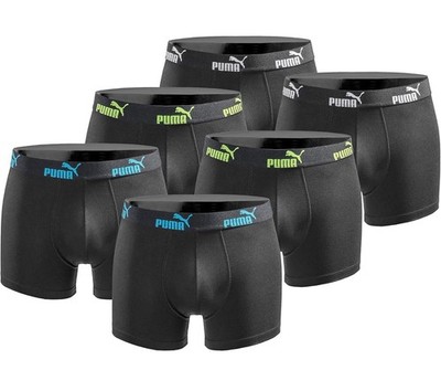 Puma Boxershort Unterhose 6er Pack Herren Basic Black Limited Edition