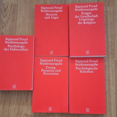 Sigmund Freud Studienausgabe 3 Bände Taschenbuch Deutsch: Unbewusstes, Angst