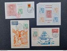Exposition bi-centenaire Le Havre 1957 Lot Lafayette dont FDC avec vignette + bf