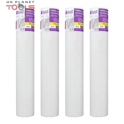 Fibreglass Rendering Render Mesh 50sqm 160g/m2 4x4 mm Drywall Master Pack of 4 - Image 1 of 4