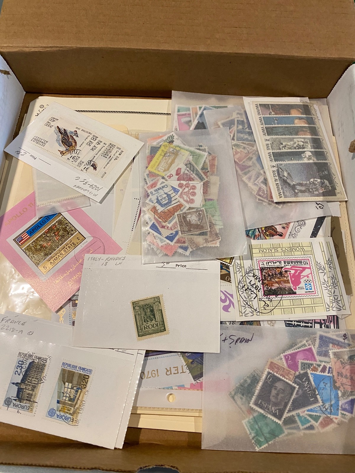 Worldwide Stamps Hundreds+ in Box Lot Not all Shown - L-1735