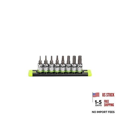 GRIPEDGE HEX Bit Socket Set | 8-PC - 1/4'' Drive Short Metric RPT Hex Driver