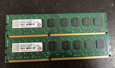 LOT of 2 TRANSCEND 8GB 2x4GB DIMM CL9 DDR3-1333 PC3-10600U DESKTOP RAM