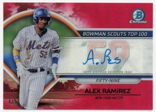 2023 Bowman Chrome Scouts Top 100 Red Refractors #BTP59 Alex Ramirez Auto /5