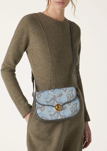 Loro Piana Small Ghiera Bag - BNWT cotton silk blue FAO7028