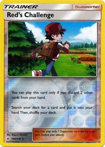 Red's Challenge - 184/214 - Reverse Holo Rare - Lightly Played