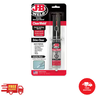 J-B Weld ClearWeld Quick Setting Epoxy - Shop Adhesives & tape at H-E-B
