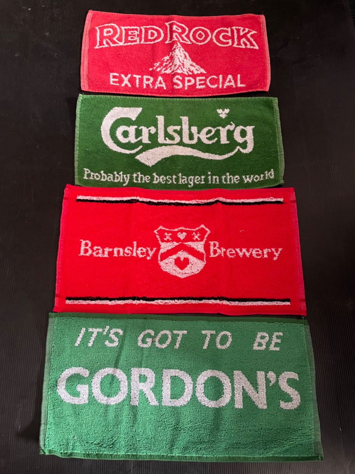 Beer Bar Towels 4 Cotton Mats Preloved Commercial Grade Golf Fishing see sizes