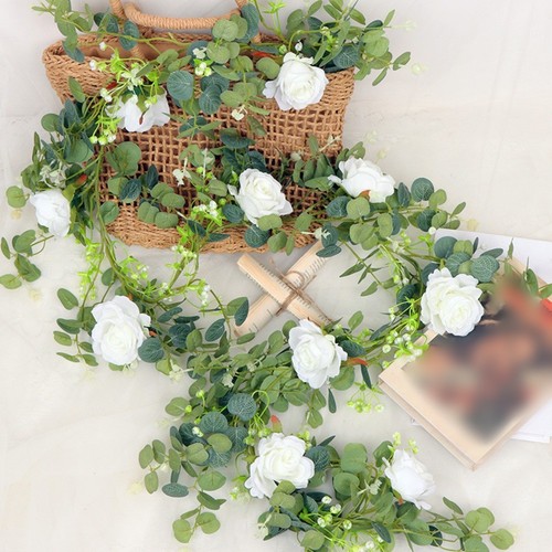 Green Rose Money Leaf Decorative Rattan Plant for Offices and Homes 185cm - Picture 2 of 6