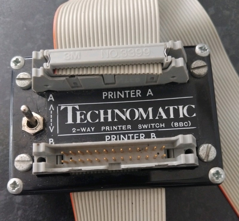 Vintage BBC Microcomputer 2 way printer switch rare - untested