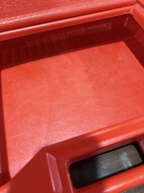 Vintage LEGO 1985 Red Plastic Storage Carrying Case Box Bin 15" x 12" x 4"