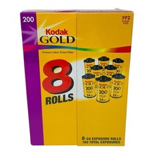 8 Rolls Sealed Kodak Gold 200 35MM Color Print Film 24 Exposure Each 12/03