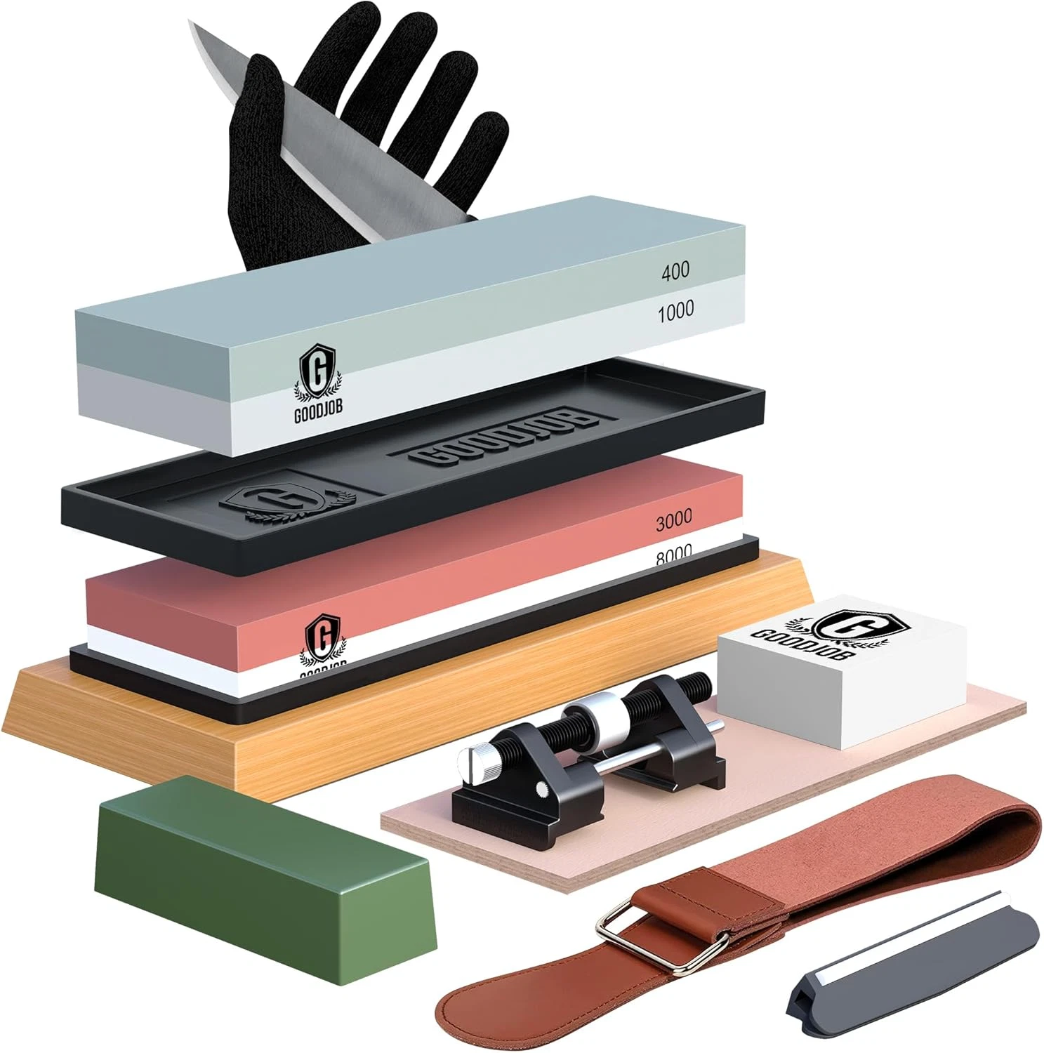 Complete Knife Sharpening Stone Kit - Premium Whetstone Knife Sharpener Stone -