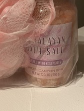 Himalayanbath Salts 100 Natural Rose Water and Poufe Bath Salts
