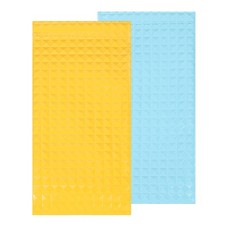 2pcs Sunglass Pouch PVC Sunglass Case Soft Portable Eyeglass Case,Blue Yellow