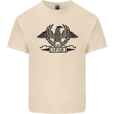 Spqr Adler Training Bodybuilding Fitness Studio Herren Leichte Baumwolle T-Shirt