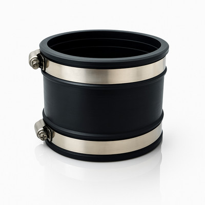 Flexible Rubber Coupling with Stainless SteelClamps|PVC Cast Iron Pipe Connector