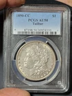 1890-CC Morgan Dollar PCGS AU-50 VAM-4 (Tailbar)