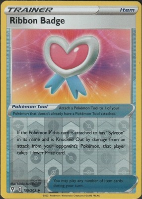 Ribbon Badge Uncommon Reverse Holo 2021 Evolving Skies Pokemon TCG Card 155/203