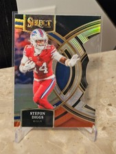 Stefon Diggs 2023 Panini Select Black Red Prizm Die Cut Premier Level #187