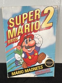 NES Nintendo Super Mario Bros 2 Game Box Foam Bag Manual ONLY 