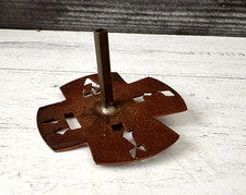 Unique Metal Spinning Top Toy, Handmade Vintage Folk Art, Spins Well