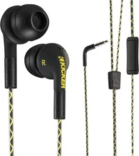 KICKER 46EB74 Wired Earbuds | in-Ear Noise-Isolating Earphones Stereo Monitor He