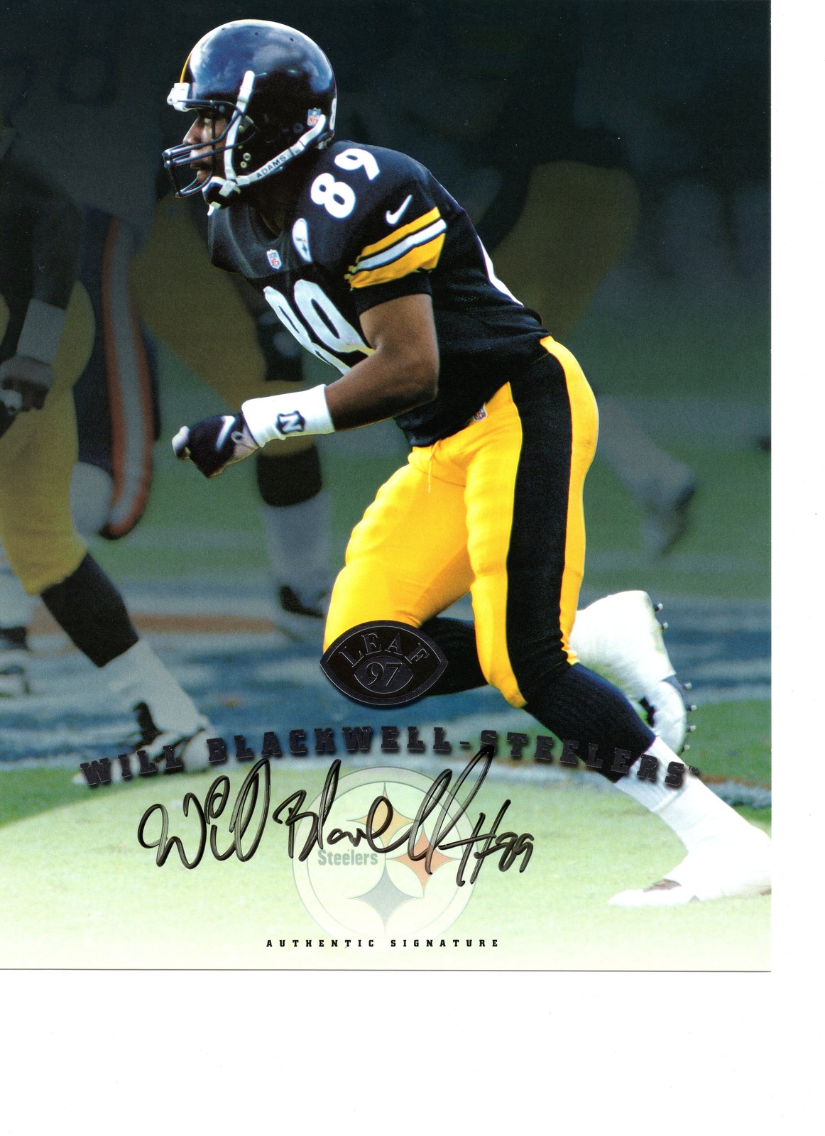WILL BLACKWELL 1997 LEAF SIGNATURES - 8 X 10 AUTOGRAPH
