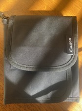 Canon Filter / SD Card / Battery / Accessory Pouch Black Vinyl Case With Snap
