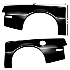 1982~1989 Firebird Quarter Panels Skin Pair Right & Left Side EDP Steel 1066KGKH