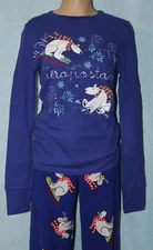 NEW Aeropostale Blue PJ Pajama Thermal Shirt & Fleece Pants S See Measurements*