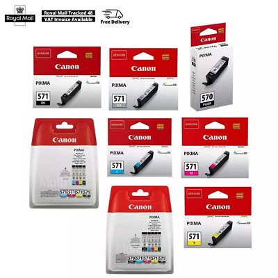 Original Canon PGI-570 PGBK & CLI-571 CMYK Tintenpatronen für Pixma MG6850 SET