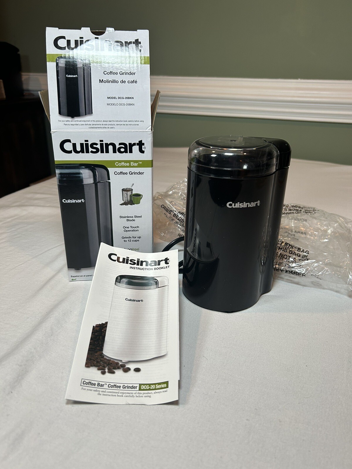 Cuisinart DCG20BKN Coffee Bar Bean Grinder Electric Black 12 CUPS BPA Free New eBay
